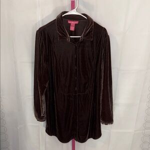 Woman Within Chocolate Velvet Blouse